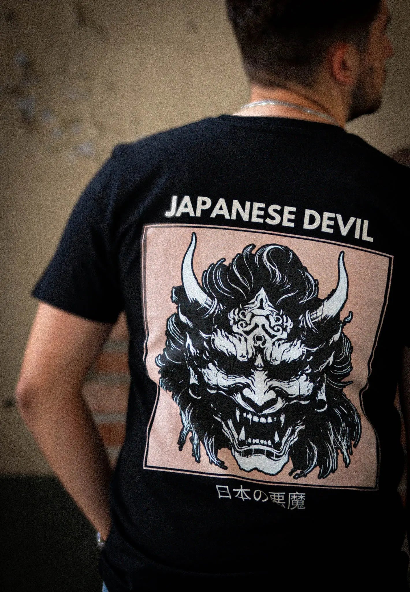 【23SS/国内正規】SS TEE DEVIL HND / BLACK Japanese Devil T-Shirt Normal & Oversized Fit | Black and Sol
