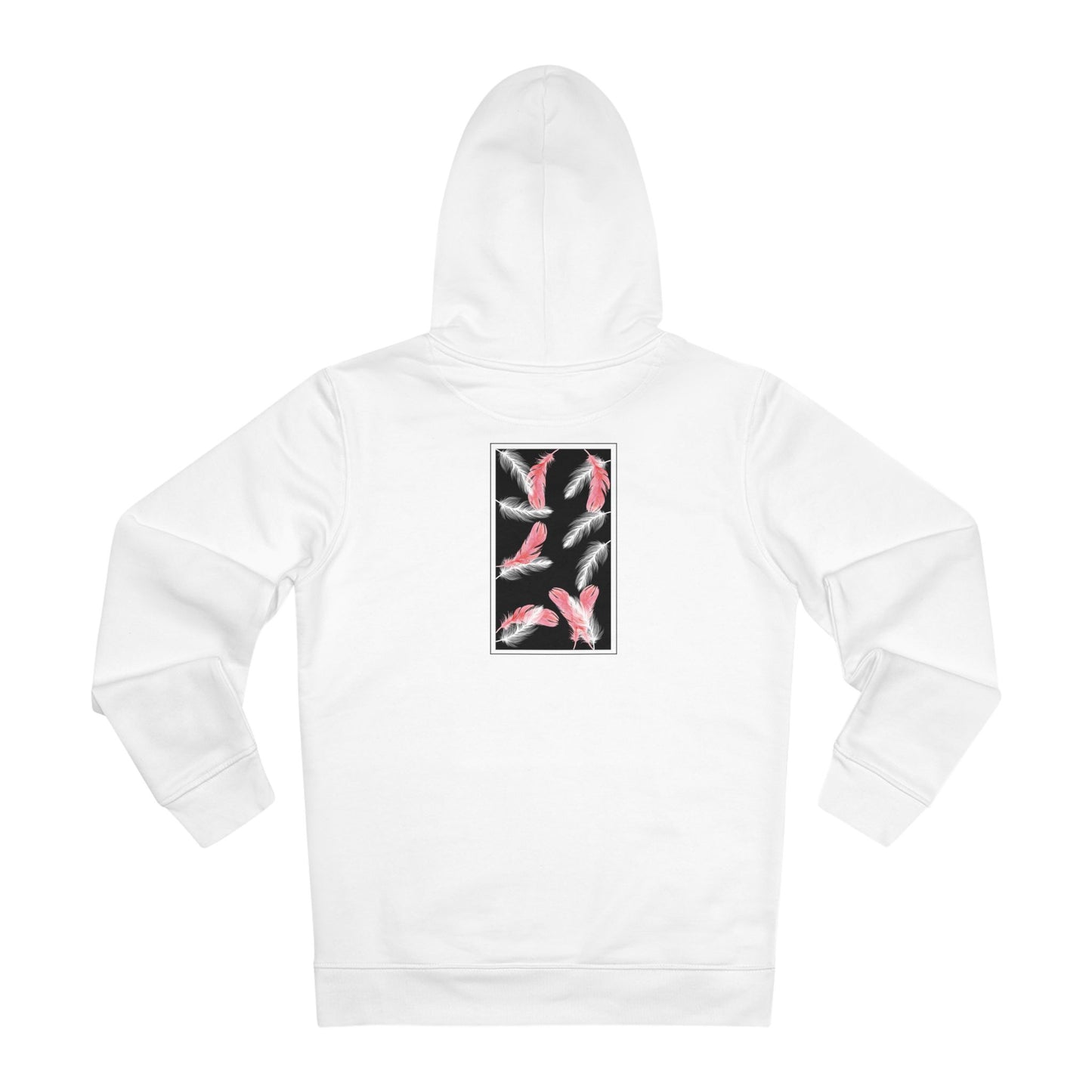 FeatherFleece hoodie achterkant wit- heavyweight unisex