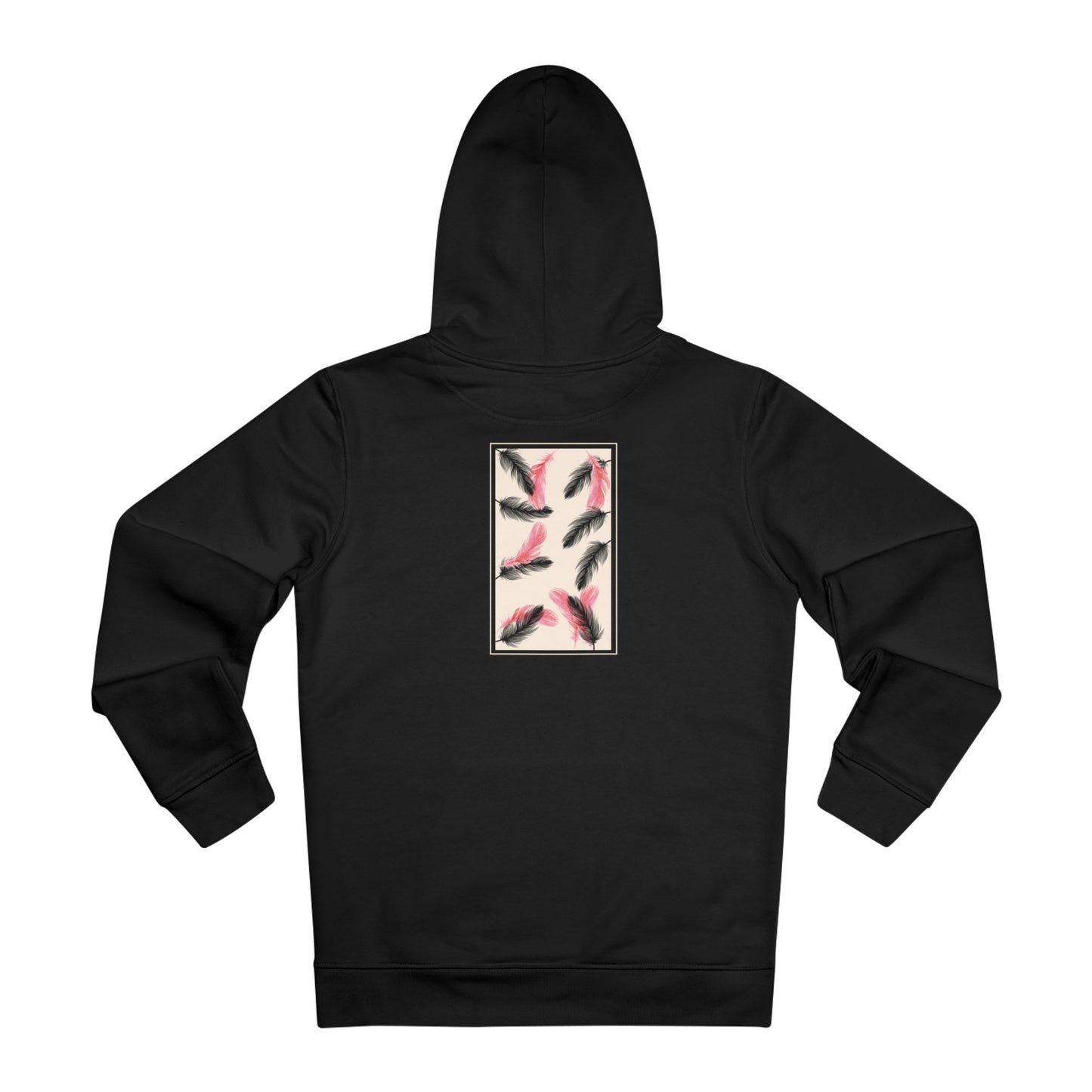 FeatherFleece hoodie achterkant zwart - heavyweight unisex