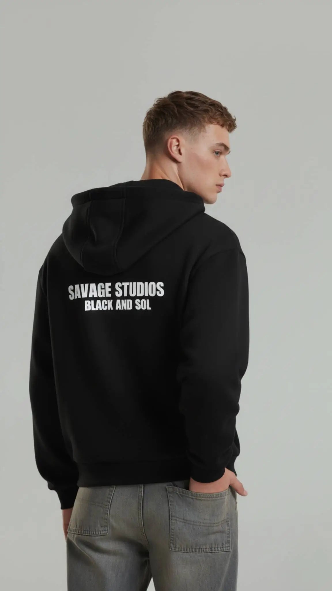 Savage Studios - hoodie BLACK AND SOL