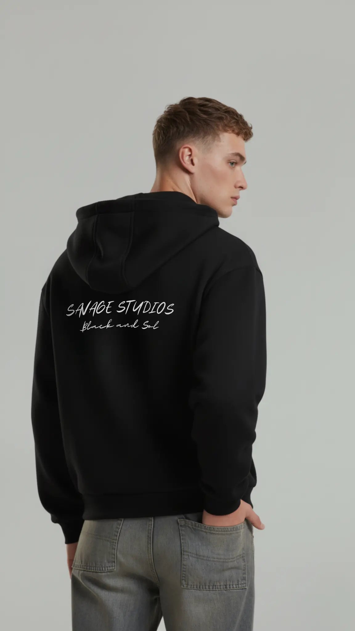 Savage Studios - hoodie BLACK AND SOL