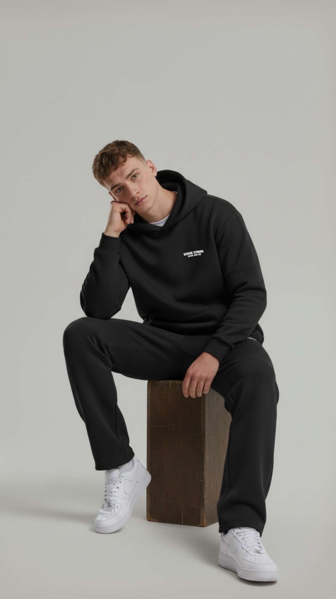 Savage Studios Sweatpants Relaxed Fit Unisex | Black and Sol